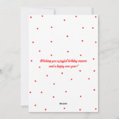 Sei froh Weihnachten Roten Urlaub Fotokarte (Rückseite)