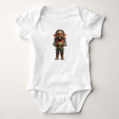 Sei froh Weihnachts Elf Baby Bodysuit Baby Strampler (Vorderseite)