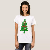 Sei froh Wein Weihnachtsbaum Roter Grüner T - Shir T-Shirt (Vorne ganz)