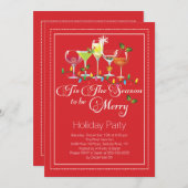 Sei frohe Ferien Cocktail Party Einladung (Vorne/Hinten)