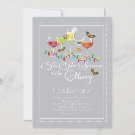 Sei frohe Ferien Cocktail Party Einladung (Vorderseite)