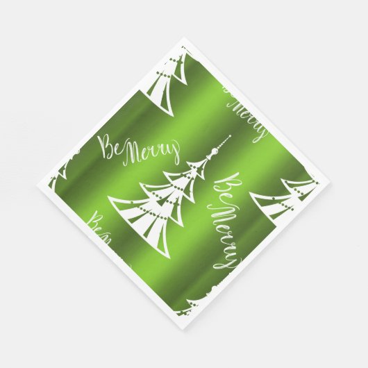 Sei frohe grüne Weihnachten Serviette (Ecke)
