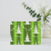 Sei frohe grüne Weihnachtsbaumen Postkarte (Stehend Vorderseite)