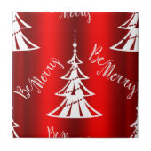 Sei frohe rote Weihnachten Fliese (Vorderseite)