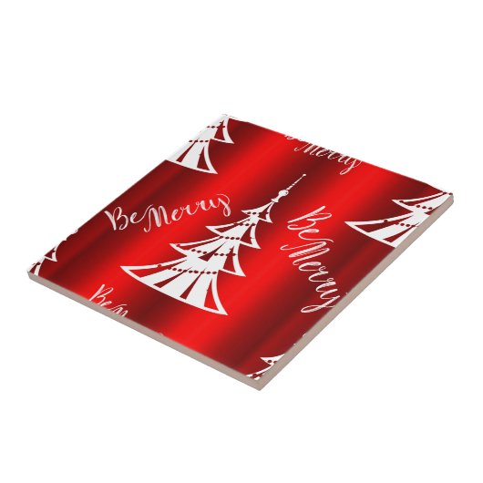 Sei frohe rote Weihnachten Fliese (Seite)