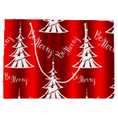 Sei frohe rote Weihnachten Große Geschenktüte (Rückseite)