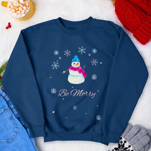 Sei frohe Weihnachten Niedlicher Schneemann Sweatshirt