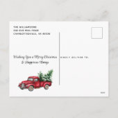 Sei frohe Weihnachten Vintager Red Truck Zwei Foto (Rückseite)