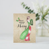 Sei frohe Weihnachts-Grußkarte Postkarte (Stehend Vorderseite)