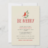 Sei froher Kardinal Weihnachts-Party Einladung (Vorderseite)