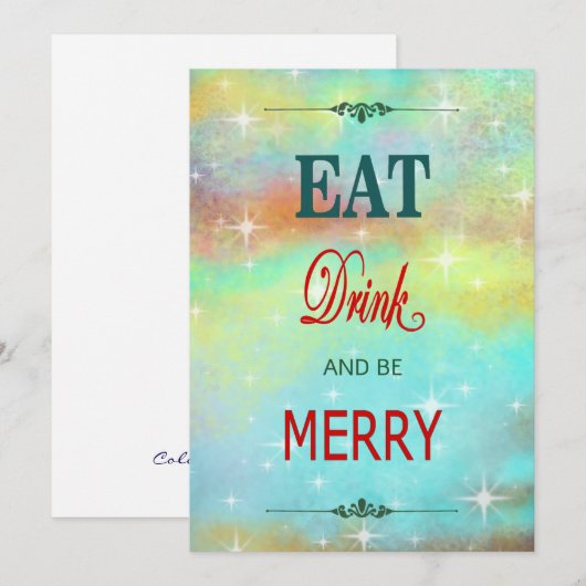 Sei fröhlich feiertagskarte (Vorne/Hinten)