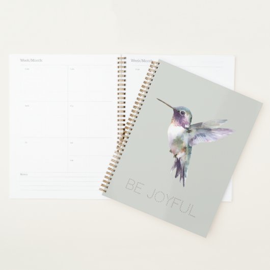 Sei Fröhlich Grün Lila Kolibri Planer (Anzeige)