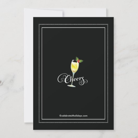Sei fröhlich Holiday Cocktail Party Einladung (Rückseite)