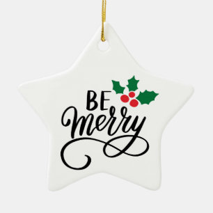 Sei fröhlich keramik ornament