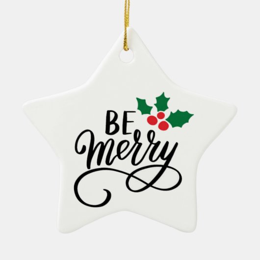 Sei fröhlich keramik ornament (Vorne)