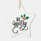 Sei fröhlich keramik ornament (Links)