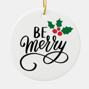Sei fröhlich keramik ornament