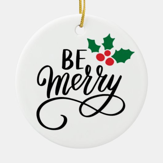 Sei fröhlich keramik ornament (Vorne)