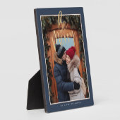 Sei fröhlich | Modern Couple Christmas Foto Keepak Fotoplatte (Seite)