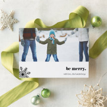 Sei fröhlich | Modern Holiday Foto Card