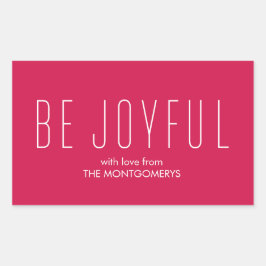 Sei fröhlich, moderne Weihnachtsgeschenke Rechteckiger Aufkleber