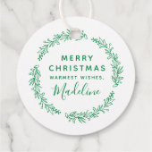 Sei fröhlich | Name hinzufügen Geschenkanhänger (Rückseite)