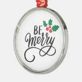 Sei fröhlich ornament aus metall (Links)