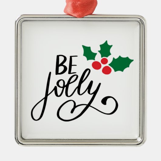 Sei fröhlich ornament aus metall (Vorne)