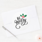 Sei fröhlich runder aufkleber (Umschlag)