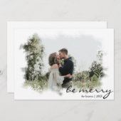 Sei fröhlich Snowflake Cutout Weihnachtskarte Feiertagskarte (Vorne/Hinten)