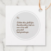 Sei fröhlich und hell Niedlicher Wild BEARS Winter Geschenkanhänger (Rückseite)