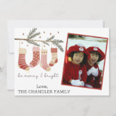 Sei fröhlich und hell Weihnachten Foto (Vorderseite)