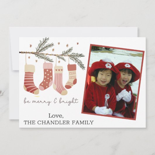 Sei fröhlich und hell Weihnachten Foto (Vorderseite)