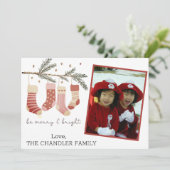 Sei fröhlich und hell Weihnachten Foto (Stehend Vorderseite)