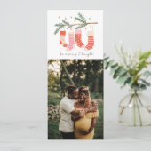 Sei fröhlich und hell Weihnachten Vertikal 2 Foto Karte (Stehend Vorderseite)