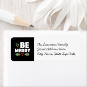 Sei fröhliche Rücksendeadressen-Aufkleber, Weihnac (Insitu)