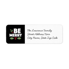 Sei fröhliche Rücksendeadressen-Aufkleber, Weihnac