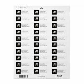 Sei fröhliche Rücksendeadressen-Aufkleber, Weihnac (Vorne)