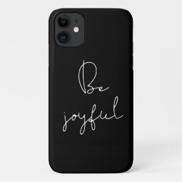Sei fröhlicher weißer Schriftart Case-Mate iPhone Hülle