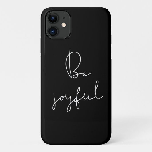 Sei fröhlicher weißer Schriftart Case-Mate iPhone Hülle (Rückseite)