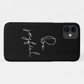 Sei fröhlicher weißer Schriftart Case-Mate iPhone Hülle (Rückseite (Horizontal))
