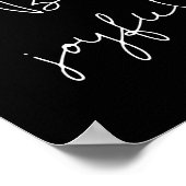 Sei fröhlicher weißer Schriftart Poster (Ecke)