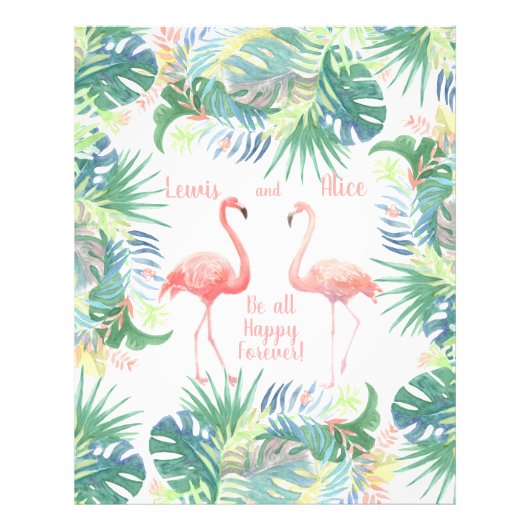 Sei für immer glücklich! Fairy Tale Two Pink Flami Fotodruck (Vorne)