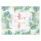 Sei für immer glücklich! Fairy Tale Two Pink Flami Tischdecke (Vorderseite (Horizontal))