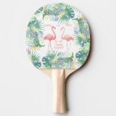 Sei für immer glücklich! Fairy Tale Two Pink Flami Tischtennis Schläger (Rückseite)