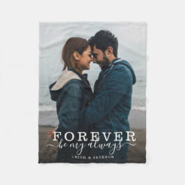 Sei für immer mein immer romantisches Paar Fleecedecke