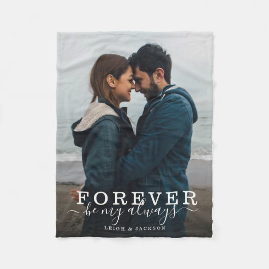 Sei für immer mein immer romantisches Paar Fleecedecke (Vorderseite)
