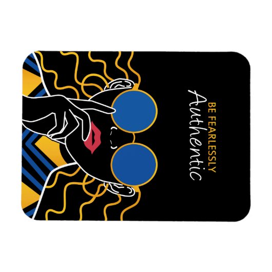 Sei furchtlos authentisch magnet (Horizontal)