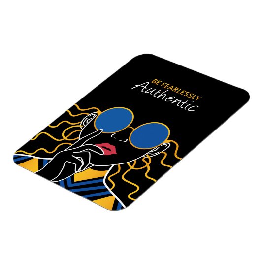 Sei furchtlos authentisch magnet (Linke Seite)