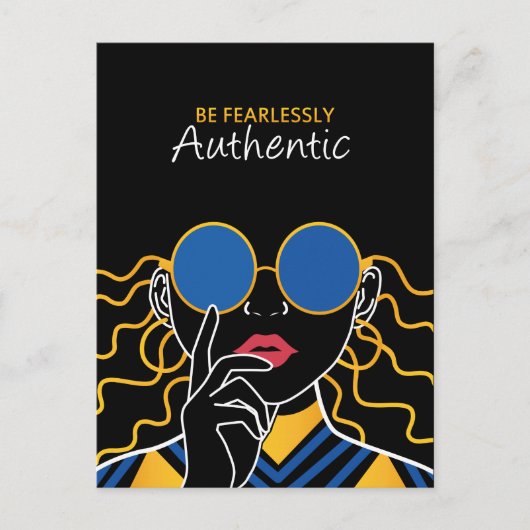 Sei furchtlos authentisch postkarte (Vorderseite)